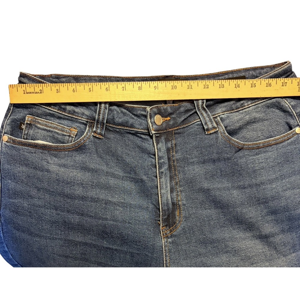 Judy Blue Wide Leg Cargo Jeans Womens 18W Med Wash Solid Stretch Utility Denim - Picture 13 of 14